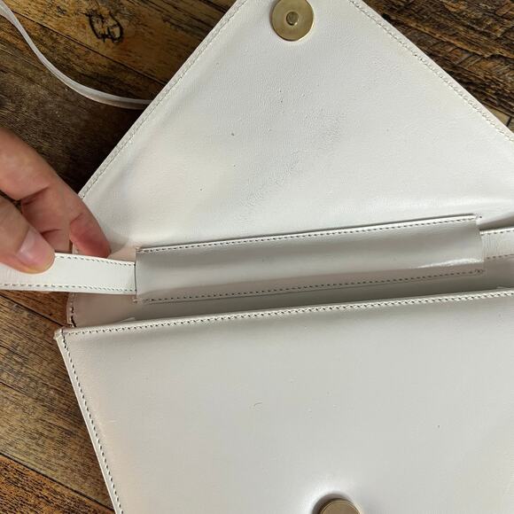 Vintage Michael Rome for M. Fine Italy Geometric Two-Tone Leather Shoulder Bag - Picture 9 of 9